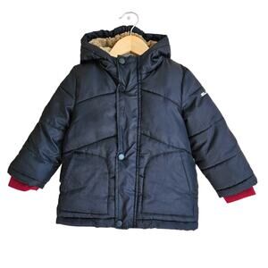 Ben Sherman Baby Puffer Jacket Black Hooded Size 18 Months